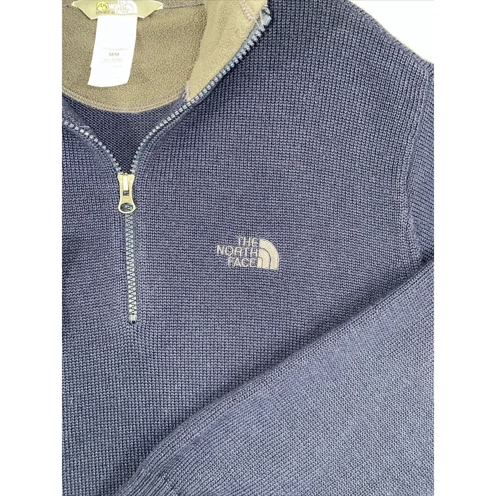 The North Face A5 Series Men's M 50% Wool Pullover Sweater Shirt‎ 1/4-Zip Medium